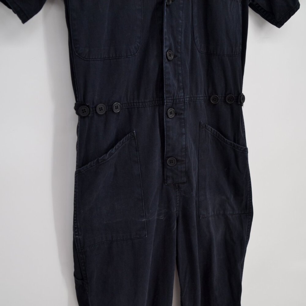 Pistola Grover Field Jumpsuit in Fade To Black XS Short Sleeve Button Up Utility - Picture 5 of 8